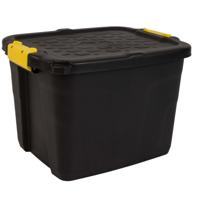 Opbergbox bankers box 42l met hndgr robuust zwart | 5 stuks