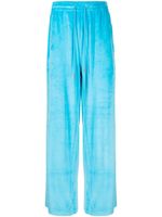 TEAM WANG design pantalon Stay For The Night à coupe droite - Bleu