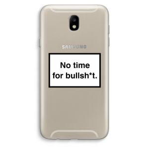 No time: Samsung Galaxy J7 (2017) Transparant Hoesje