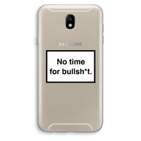 No time: Samsung Galaxy J7 (2017) Transparant Hoesje