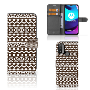 Motorola Moto E20 | E30 | E40 Telefoon Hoesje Aztec Brown