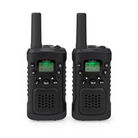 Nedis Walkie talkie Set | 2 Handsets | Tot 6 km | Frequentiekanalen: 8 | PTT / VOX | tot 3 uur | Koptelefoonoutput | 2 Headsets | Zwart - WLTK0610BK - thumbnail