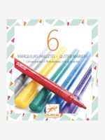 6 markers met glitters DJECO meerdere kleuren - thumbnail