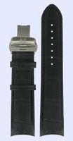 Horlogeband Tissot T035.407.16.051.00 - T600041201 / XL Croco leder Zwart 22mm