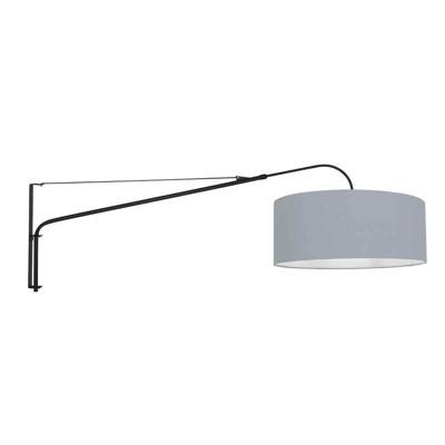 Steinhauer WandlampElegant Classy zwart met lichtblauwe kap - 3922ZW