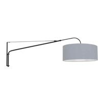 Steinhauer WandlampElegant Classy zwart met lichtblauwe kap - 3922ZW