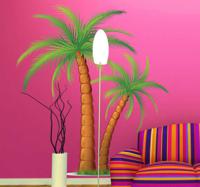 Sticker zomer palmbomen