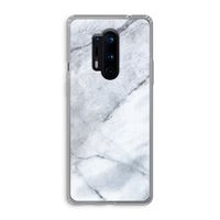 Witte marmer: OnePlus 8 Pro Transparant Hoesje