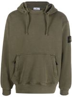 Stone Island hoodie en coton à patch Compass - Vert - thumbnail