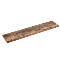 ACAZA Boeken Plank van 120 cm lang, industrieel design, vintage bruin - thumbnail