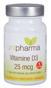 Unipharma Vitamine D3 25mcg Capsules