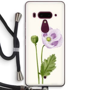 Purple poppy: HTC U12+ Transparant Hoesje met koord