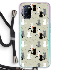 Katten: Oppo A92 Transparant Hoesje met koord