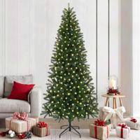 Kunstkerstboom met 300 LED met standaard Groen 210 cm PE en PVC