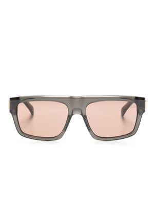 Dunhill lunettes de soleil teintées à monture rectangulaire - Gris