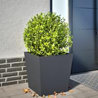 VidaXL Plantenbak 50x50x50 cm staal antracietkleurig