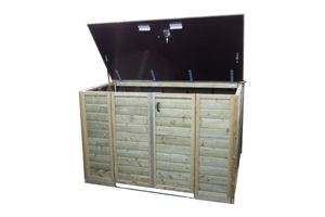 Multi-functionele fietsenberging voor elektrische fietsen 250x215x141 cm- - Hout- Lutrabox