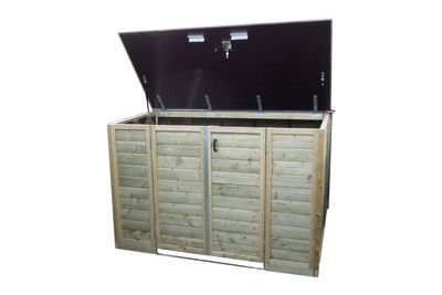 Multi-functionele fietsenberging voor elektrische fietsen 250x215x141 cm- - Hout- Lutrabox