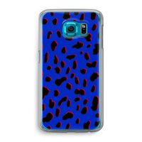 Blue Leopard: Samsung Galaxy S6 Transparant Hoesje