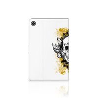 Tablettasje Lenovo Tab M10 Plus 3rd Gen 10.6 inch Skull Goud - thumbnail