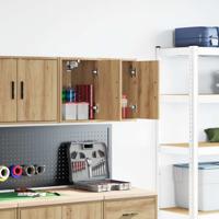 Garagewandkasten 2 st spaanplaat ambachtelijk eikenhout Garagewandkasten 2 st spaanplaat ambachtelijk eikenhout