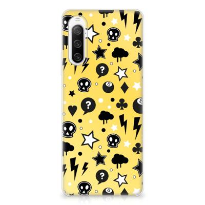 Silicone Back Case Sony Xperia 10 IV Punk Geel Silicone Back Case Sony Xperia 10 IV Punk Geel