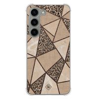 Samsung Galaxy S23 siliconen shockproof hoesje - Leopard abstract