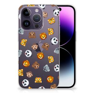 TPU bumper voor Apple iPhone 14 Pro Dieren Emojis