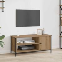 TV-kast artisanaal eikenkleurig 100 x 40 x 45 cm Bewerkt hout