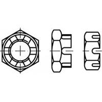 TOOLCRAFT TO-6864330 Kroonmoeren M20 DIN 979 Staal 25 stuk(s)