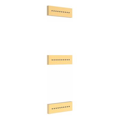 Tres inbouw rugjet vierkant 24k Goud mat