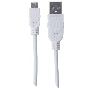 Manhattan USB-kabel USB 2.0 USB-A stekker, USB-micro-B stekker 1.80 m Wit UL gecertificeerd 324069