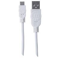 Manhattan USB-kabel USB 2.0 USB-A stekker, USB-micro-B stekker 1.80 m Wit UL gecertificeerd 324069 - thumbnail
