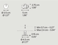 Lodes - Accessoires Inbouw Micro rozet Mat wit