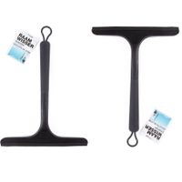 Raamwisser - 2x - kunststof - zwart - met ophang lus - 28 cm Raamwisser - 2x - kunststof - zwart - met ophang lus - 28 cm