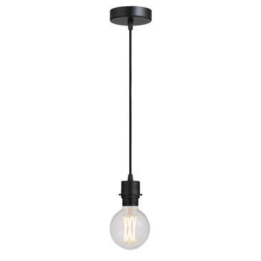 Pendel hanglamp zwart met schroefdraad voor kap - E27 - 100 cm - Leen Bakker