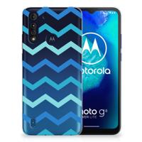 Motorola Moto G8 Power Lite | TPU bumper | Zigzag Blauw