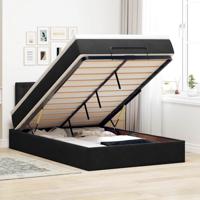 Ottoman bed met matras en LED's 120x200cm fluweel zwart