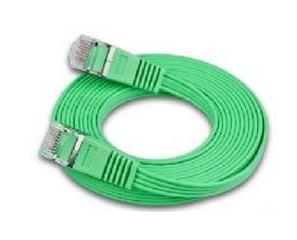 Slim Wirewin PKW-STP-SLIM-KAT6 2.0 GN RJ45 Netwerkkabel, patchkabel CAT 6 U/FTP 2.00 m Groen Plat 1 stuk(s)