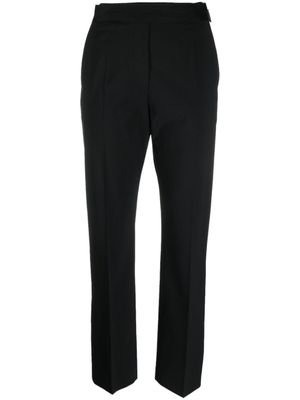 MSGM pantalon fuselé à ceinture logo - Noir
