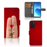 OPPO Reno6 5G Wallet Case met Pasjes Liefde - Origineel Romantisch Cadeau