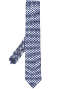Ferragamo cravate à motif graphique - Bleu