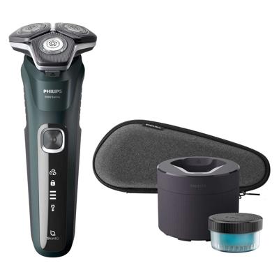 Philips SHAVER Series 5000 S5884/50 scheerapparaat Roterend scheerapparaat Trimmer Zwart, Groen