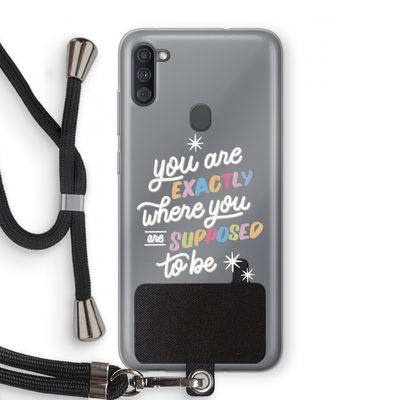 Right Place: Samsung Galaxy A11 Transparant Hoesje met koord