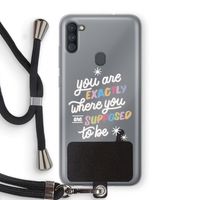 Right Place: Samsung Galaxy A11 Transparant Hoesje met koord