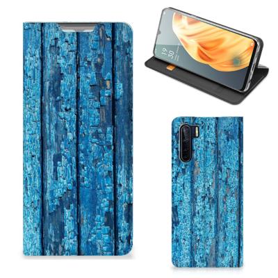 OPPO Reno3 | A91 Book | Wallet Case | Wood Blue
