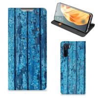 OPPO Reno3 | A91 Book | Wallet Case | Wood Blue