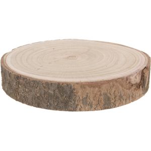 Ronde houten kaars onderborden/kaarsenborden 23-28 cm   -