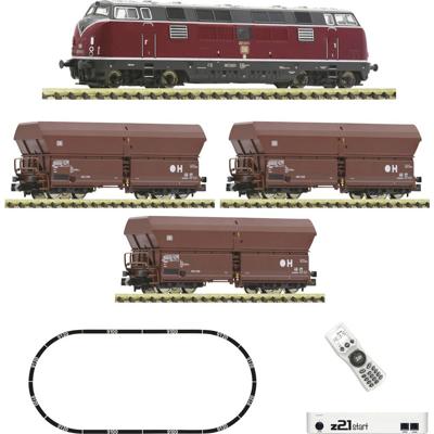 Fleischmann 5170003 N z21 digitale startset diesellocomotief BR 221 met goederentrein van de DB