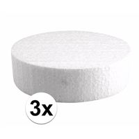 3x Piepschuim schijf 15 cm   - - thumbnail